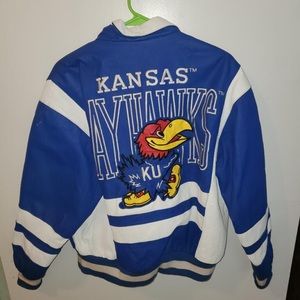 Kansas Jayhawks leather jacket!